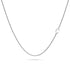 Bold Alphabet Letter Initial Charm Necklace in White Gold Tone